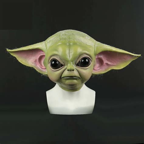 Star Wars Baby Yoda Latex Mask The Mandalorian Cosplay Props Halloween