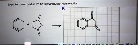 Solved Draw The Correct Product For The Following Diels Alder Reaction