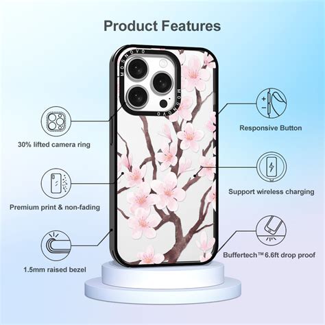 Cherry Blossom Flower Phone Case Iphone 15 Pro Case Mosnovo