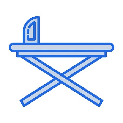 Premium Vector Ironing Board Blue Tone Illustration