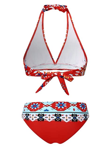 Women S Swimsuits Bikini Piece Cheeky Swimsuit Halter Piece Open Back Sexy Tropical Sexy