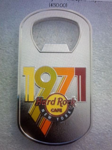 Hard Rock Cafe Pins Hrc New York 1971 Retro Bottle Opener Magnet