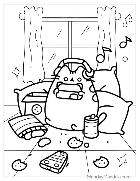 48 pusheen coloring pages free pdf printables – Artofit
