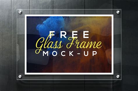 Realistic Glass Frame Mockup Free Psd Download Psd