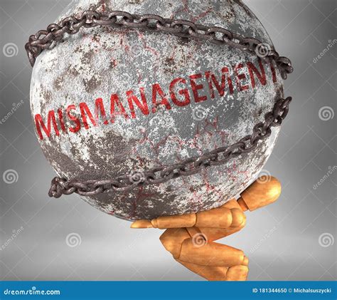 Mismanagement And Life - Pictured As A Word Mismanagement And A Wreck ...