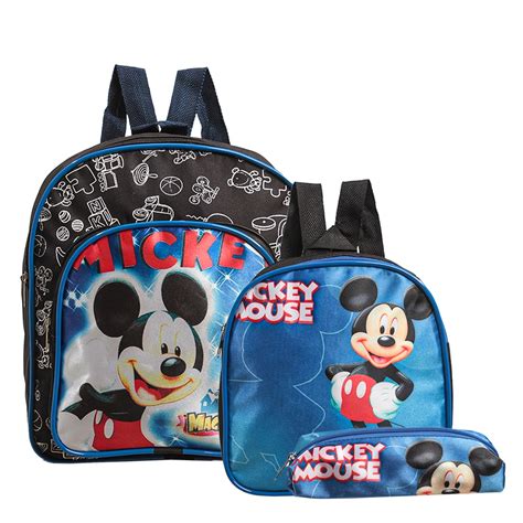 Mochila Escolar Mickey Mouse Costas Kit Lancheira Estojo Shopee Brasil