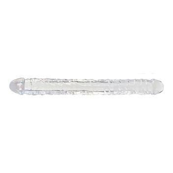 Pênis Dildo de Casal Duas Pontas Duplo Maleável Flexível x cm Cristal Portal do