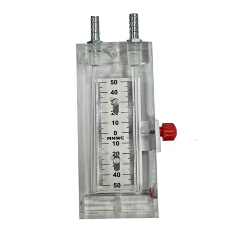 Acrylic U Tube Manometer Range 50 0 50 Mmwc Wall Mounted 14 Ss