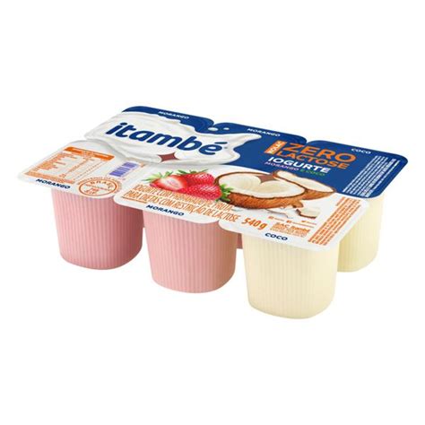 Iogurte Itambé Parcialmente Desnatado Morango Coco Zero Lactose Nolac