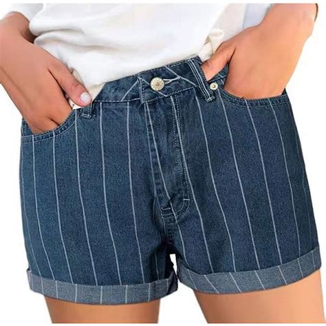 Posijego Jean Shorts For Women Street Style Ripped Denim Shorts Womens