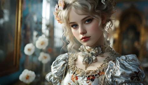 Une Belle Princesse Blonde Dans Une Robe De Mariée Créée Par L intelligence Artificielle