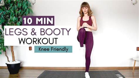 10 Min Knee Friendly Booty And Legs Workout No Squats No Lunges Youtube