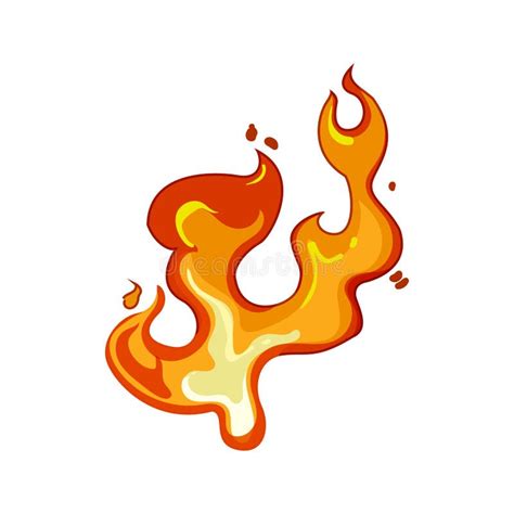 Glow Flame Cartoon Vector Illustration Stock Vector Illustration Of