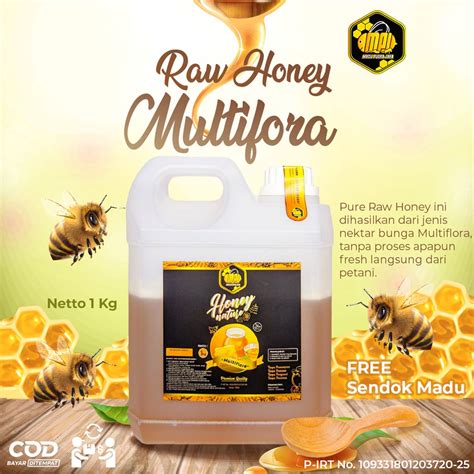 Jual Madu Murni Asli Kg Nektar Multiflora Pure Natural Raw Honey