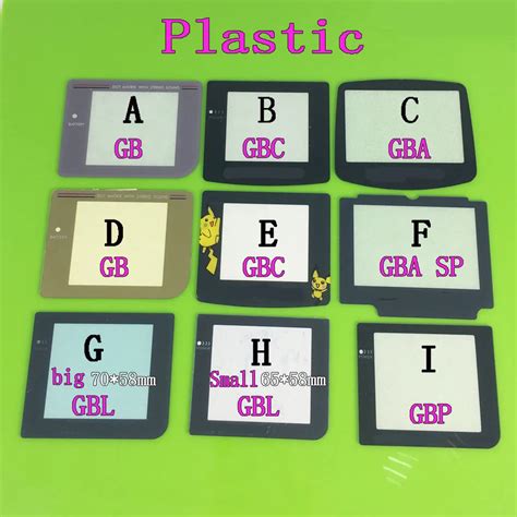 9models Screen Lens For Gameboy Color for GBC GBASP/GBL/GBP/GB/GBA Replacement Plastic-in ...