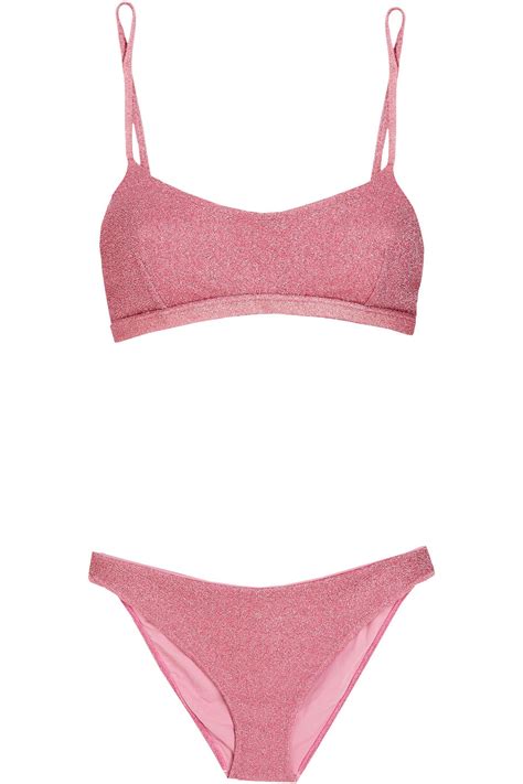 Manebi Metallic Bikini In Pink ModeSens