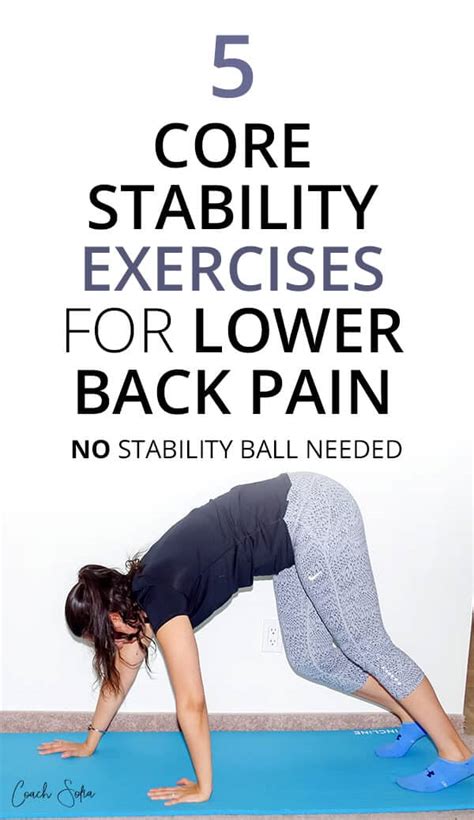 5 Core Stability Exercises For Lower Back Pain (No Stability Ball ...