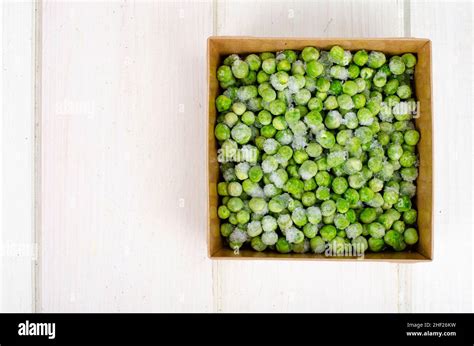 Frozen Green Peas Preservation Of Vitamins And Vegetables Photo Stock