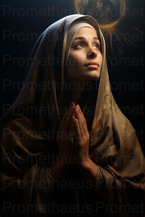 Blessed Virgin Mary Portrait Art Digital Download Mother Mary Digital Print Virgin Mary