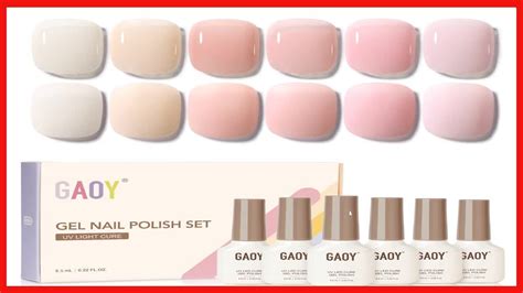 GAOY Jelly Pink Gel Nail Polish Set Of Transparent Colors Nude White Sheer Gel Polish Kit