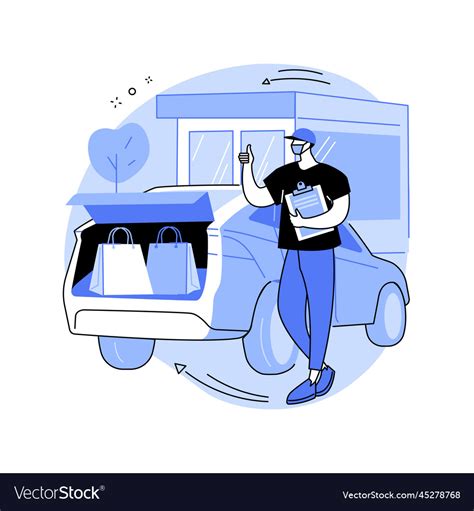 Get supplies without leaving your car abstract Vector Image