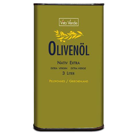 Vita Verde Bio Olivenöl Nativ Extra 3000 ml Kanister BIOesca