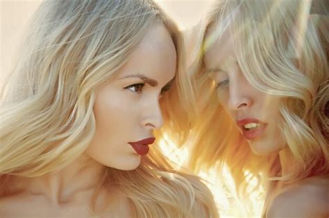 Premium Photo Women With Sexy Red Lips And Blonde Hair