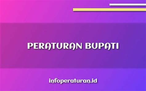 Peraturan Bupati Tanah Laut Nomor Tahun