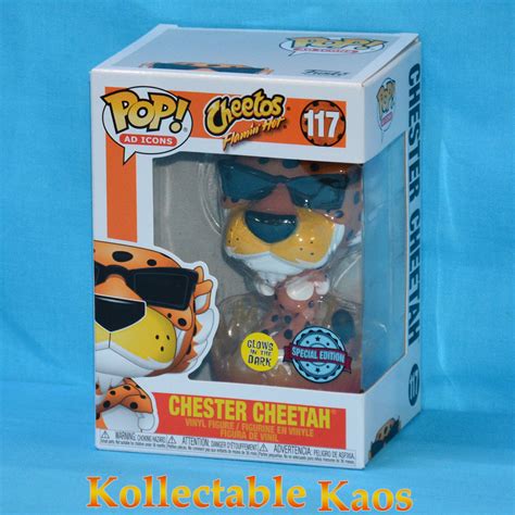 Ad Icons Cheetos Flaming Hot Chester Glow In The Dark Pop Vinyl