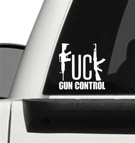 Amazon X Fuck Gun Control Vinyl Sticker Decal X White Tools Home Improvement