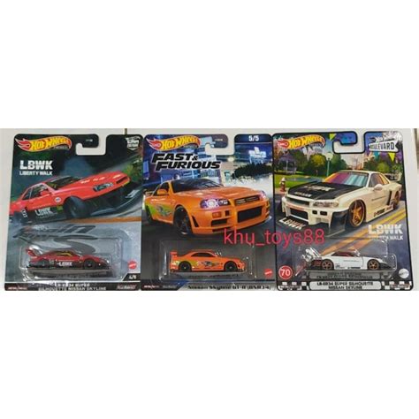 HOT WHEELS NISSAN SKYLINE GT R BNR LBWK NISSAN SKYLINE LOT PCS HOT WHEELS NISSAN
