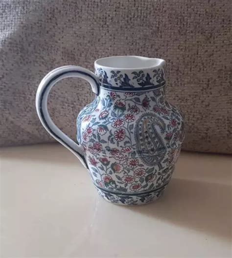 ANCIEN PICHET POT à lait en faïence de Gien décor cachemire EUR 35 00