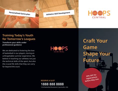 Basketball Camp Brochure Template Mycreativeshop
