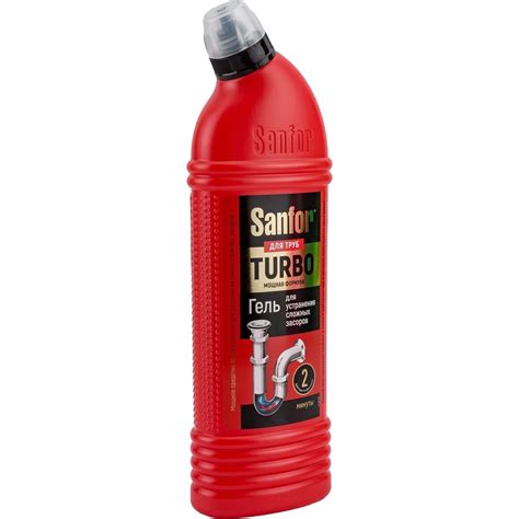 Средство для труб SANFOR TURBO 1000 г 21620 - выгодная цена, отзывы ...