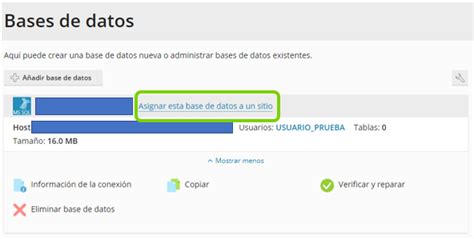 Editar Una Base De Datos En Hosting Acens Centro De Ayuda