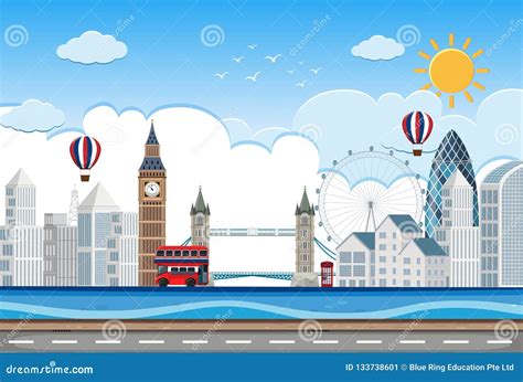 london scene stock illustrations  london scene stock
