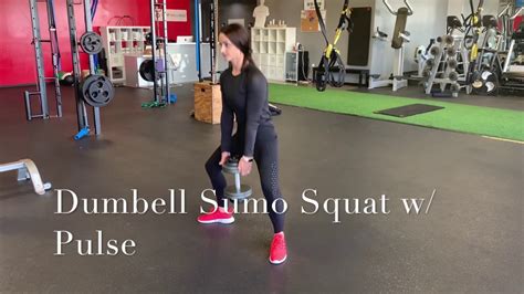 Dumbbell Sumo Squat W Pulse Youtube