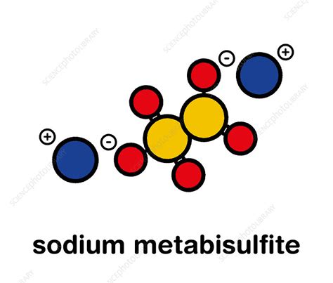 Sodium Metabisulfite Chemical Structure Illustration Stock Image