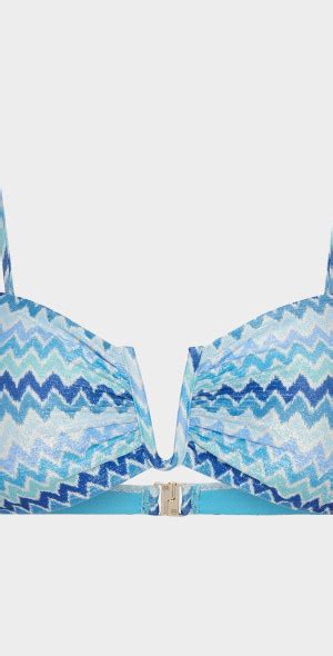 Ramy Brook Chevron Jaedyn Bandeau Bikini Top