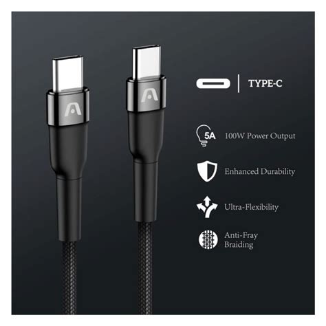 Argom Cable De Carga Usb Tipo C A Tipo C Nylon W Dura Speed