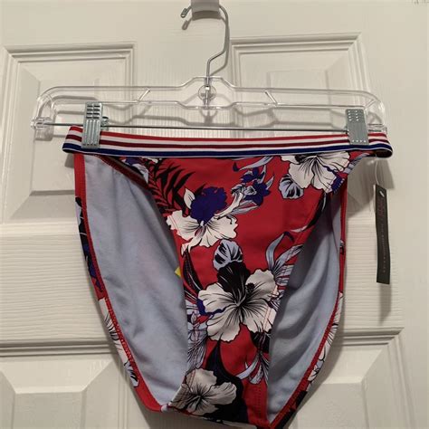 Women S Red And Blue Bikini And Tankini Bottoms Depop