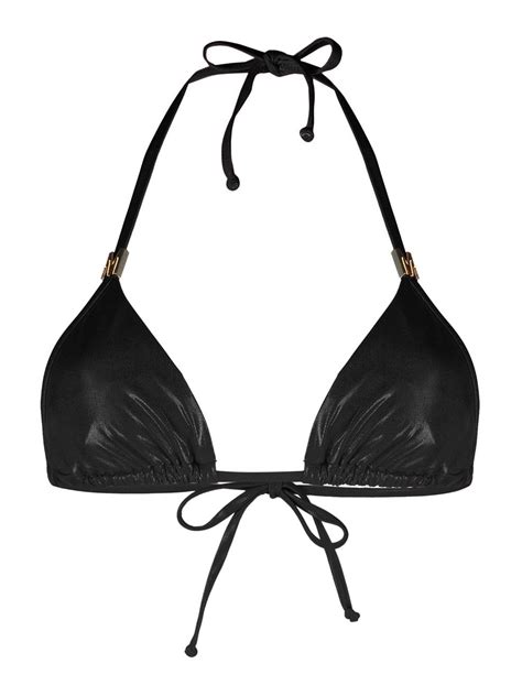 Bikinis Moschino Metallic Effect Triangle Bikini Top 571894250555