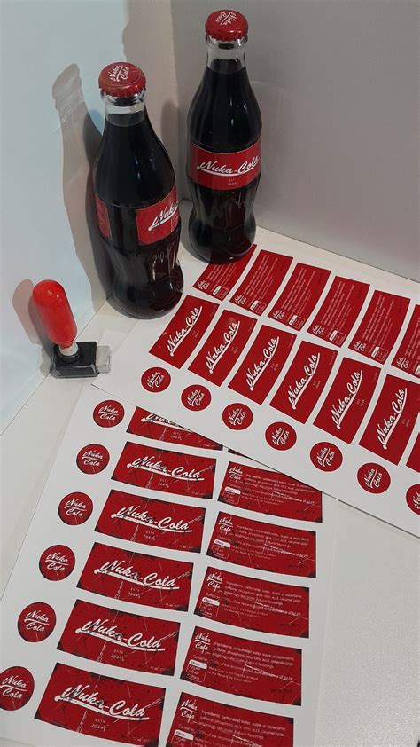 Nuka Cola Label Fallout Inspired For Fans Pdf Label Printable Digital