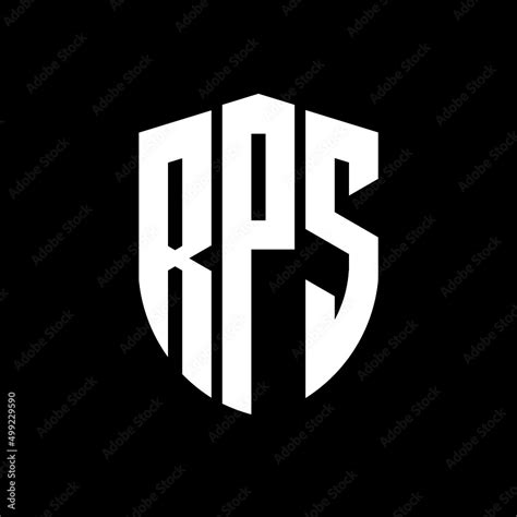 RPS letter logo design. RPS modern letter logo with black background ...