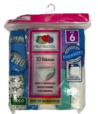 Fruit Of The Loom 10 Pack Girls Eversoft Bikini Underwear Assorted EBay