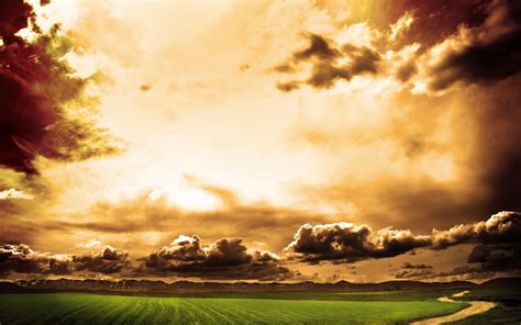 Wallpaper Sunlight Landscape Digital Art Sunset Nature Sky