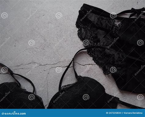 Lace Black Lingerie Set Stock Photo Image Of Style 247225834