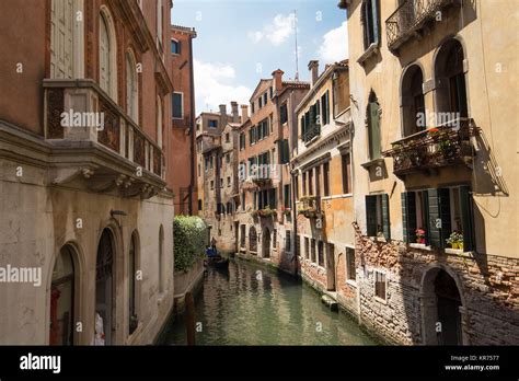 Venice / river canal and historical architecture Stock Photo - Alamy