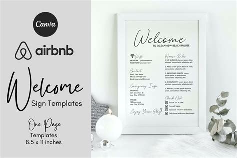 Airbnb Welcome Sign Templates