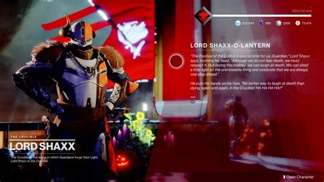 Lord Shaxx O Lantern Candy Pickup Festival Of The Lost 2019